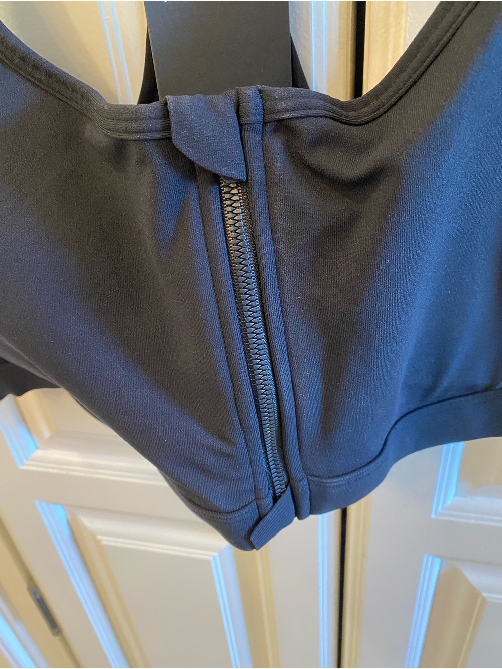 Fabletics Black Racerback Front-Zip Sports Bra - Picture 4 of 4